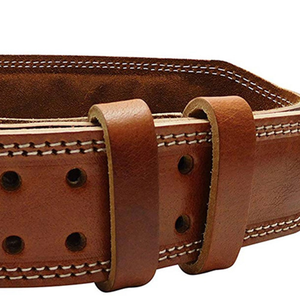 Ceinture de musculation robuste en cuir de vachette de qualité supérieure pour l'entraînement en salle de sport et le soutien du dos - Product Image 5