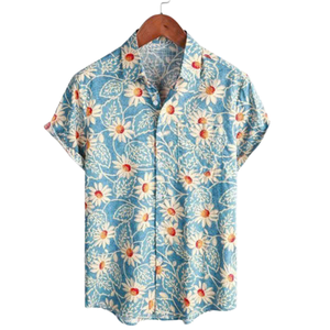 Camisa Aloha Unisex Estampado Floral Tropical Summer Beach Casual Outfit para Hombres y Mujeres - Product Image 3