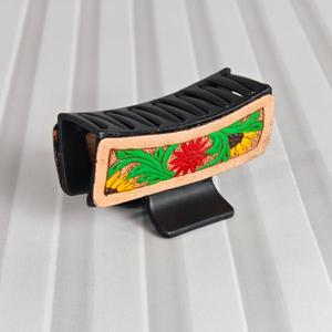 Pince à cheveux en résine colorée avec motif floral, accessoire de mode pour femmes - Product Image 3