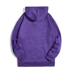 Sudaderas con Capucha para Hombre, Color Morado Sólido, Estilo Urbano, 100% Algodón, Venta al Por Mayor, Precio de Fábrica, Suministro OEM, Gran Venta 2022 - Product Image 2
