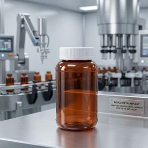 Flacon de complément alimentaire rond en PET de 300 ml, couleur ambre, avec bouchon à vis, pour capsules de vitamines, emballage de médicaments, usine au Vietnam, OEM ODM - Product Image 4