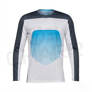 เสื้อเจอร์ซีย์จักรยานเสือภูเขาเนื้อผ้าตาข่ายระบายอากาศน้ำหนักเบา ซับเหงื่อ แห้งไว แขนยาว ปรับแต่งได้ ผลิตจากโพลีเอสเตอร์ 100% เหมาะสำหรับขี่ในฤดูร้อน รับผลิตแบบ OEM - Product Image 5