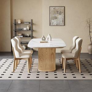 Mesa de Comedor Rectangular Moderna Daystar Trade con Tapa de Madera y Base con Aspecto de Mármol, Muebles de Comedor Premium Personalizables - Product Image 3