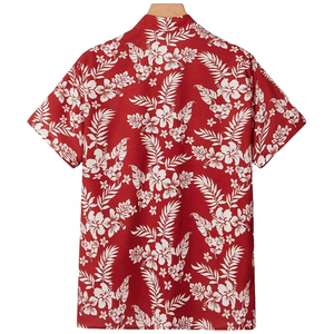 Nouvelles Chemises Hawaïennes Florales d'Été pour Hommes à Manches Courtes, Respirantes, Décontractées, pour les Vacances, Vente en Gros, Personnalisables, 100% Polyester - Product Image 5