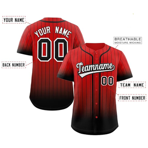 Maillot de sport tendance à manches courtes, couleur dégradée, sublimation, 100% polyester, maillot de baseball pour homme, best-seller - Product Image 2