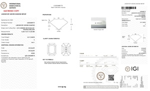Diamant de laboratoire CVD de 5,01 carats, taille radiant, couleur E, clarté VVS1, certifié IGI, idéal pour la création de bagues - Product Image 2