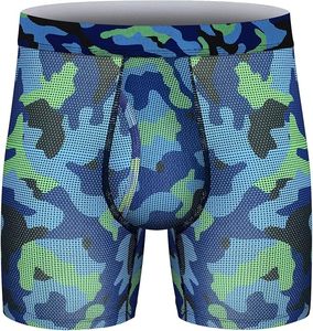 Wholesale OEM Men's Breathable Eco-Friendly Boxer Briefs Mesh Knit Quick Dry Performance Sport Athletic <b>Camouflage</b> Printed - Product Image 2