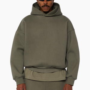 Hoodie Homme Coupe Boxy en Coton Polaire 360gsm 610gsm avec Logo Personnalisé – Collection Hiver Clean Fit - Product Image 3