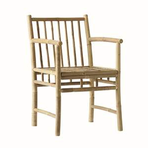 Chaise de salle à manger en bambou naturel faite à la main, écologique, avec coussin pour jardin, terrasse, restaurant, café, maison - Product Image 3