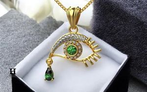 Colgante de Lujo con Diseño de Ojo Dorado, Joyería Fina Personalizada con Diamantes Certificados por IGI/GIA, Proveedor Mayorista - Product Image 1