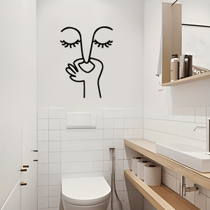 CIFbuy Insegna Minimalista per WC, Adesivo da Parete Impermeabile per Bagno, Servizio di Ritiro Disponibile - Product Image 6