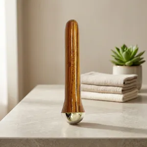 Masajeador Manual Premium de Acero Kansa con Borde Medieval, Cuerpo de Cobre, para Masaje Facial Ayurvédico y Terapia de Acupresión - Product Image 6