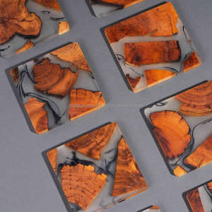 Crafty HOME-Juego de resina epoxi de color personalizado, posavasos cuadrado de madera, resina epoxi - Product Image 4