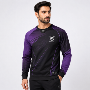 Sweat-shirt pour homme style minimaliste, inspiré du streetwear, avec poignets côtelés, décontracté, pour sublimation - Product Image 1