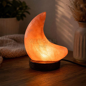 Lámpara de Sal del Himalaya Tallada de Estilo Moderno, Decoración de Mesa, Belleza Natural de Pakistán, Brillo Cálido - Product Image 5