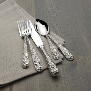 Ensemble de couverts en métal avec poignée gravée argentée pour la restauration, les hôtels et les cadeaux - Product Image 3