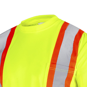 Camisetas de trabajo personalizadas al por mayor, de alta visibilidad, transpirables, de poliéster, para construcción de carreteras - Product Image 5