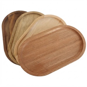 Assiette ovale en bois de qualité supérieure, longue, personnalisable avec logo, pour la restauration, planche à charcuterie pour hôtels et restaurants. - Product Image 2