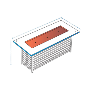 Slatted Base Rectangular Fire Pit Custom Covers from Vietnam 600D Oxford Fabric with PU Coating OEM / Customized Customized Size - Product Image 3