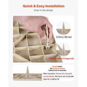 Beige 16pcs 15.5 X 15.5in Decorative Garden <b>Stepping</b> Stones Weather-Resistant Plastic Pathway <b>Pavers</b> Smooth Surface for <b>Outdoor</b> - Product Image 5