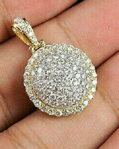 Colgante Halo de Moissanita VVS, Plata de Ley 925, Estilo Hip Hop, Joyería Fina, Diamantes Dvars Personalizados de Lujo, Certificado GCI IDGL - Product Image 1