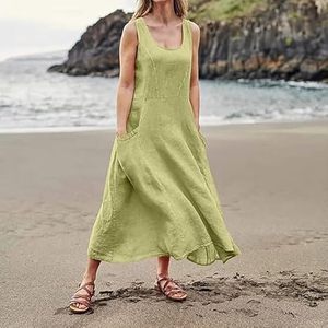 <b>Plus</b> <b>Size</b> <b>Linen</b> Maxi Dresssummerlinen flax naturalEverydaywearLinen DressLongMaxi SleevLooseLinen DressFlowy Maxi <b>Dress</b> Beach - Product Image 1