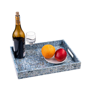 Bandeja de Servir de Lujo con Incrustaciones de Madreperla Azul para una Decoración Elegante del Hogar - Product Image 3