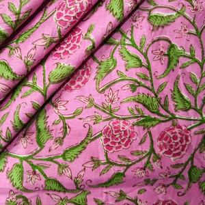 Tela Ligera de Algodón Cambric Jaipuri Tradicional con Estampado de Bloques 60x60 para Manualidades, Cortinas y Niños - Product Image 5