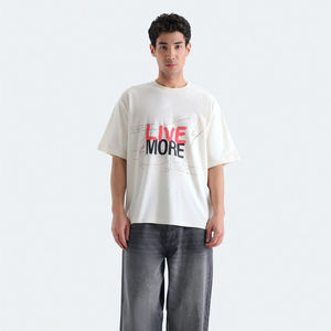 Camiseta de Hombre de Manga Corta, 100% Algodón, Estampada con Logotipo Personalizado, Talla Grande, Color Sólido, Tendencia Verano 2026 - Product Image 1