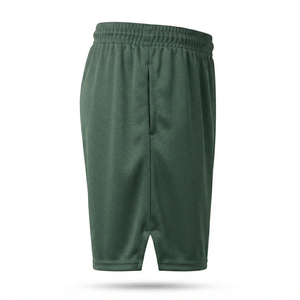 Custom <b>Green</b> Mesh 100% Polyester Breathable Knee Length Gym <b>Shorts</b> <b>Men</b> Athletic Training Workout Running Activewear Wholesale - Product Image 4