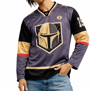 Jersey de Fútbol Americano de Malla Premium de 240GSM, Estilo Urbano, Manga Larga, Cuello en V, Personalizable con el Logotipo del Equipo, Marca Privada OEM, Venta al Por Mayor - Product Image 3