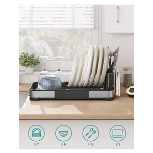 Porta piatti/piastra Rack utensili organizzatore per la conservazione della cucina e il drenaggio - Product Image 5