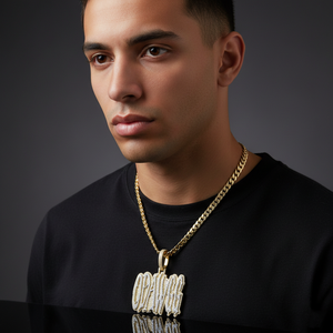 Pendentif Lettre OEM Iced Out Style Gold Drip « ODAWGG » Bijoux en Zircon Cubique Inspirés pour Marques de Vêtements Charme Hip Hop Résistant au Ternissement - Product Image 1