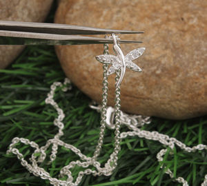 Collar de Plata de Ley 925 con Engaste Vintage de Estrella y Mariposa, Chapado en Platino, Colgante Hecho a Mano, Cadena Unisex, Antideslustre - Product Image 6