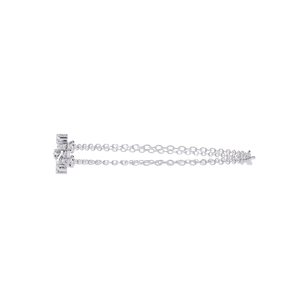 Pulsera de Oro Blanco con Diamantes, Corte Brillante Redondo, Color D Natural, Certificado GIA, Clásica, para Uso Diario de Mujer - Product Image 4