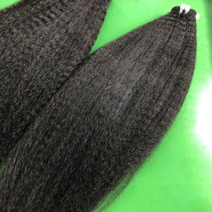 40 piezas Qhair vietnamita suave de alta calidad pelo crudo negro rizado máquina de trama recta Paquete de doble dibujado de Qhair - Product Image 6