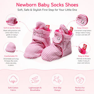 Newborn Baby <b>Socks</b> Shoes | Anti Slip First Walker Booties Soft Cotton Infant Crib Shoes Ultra Soft Comfort Custom Wholesale OEM - Product Image 6