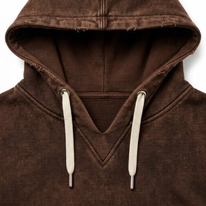 Ensemble de survêtement marron à capuche pour homme, motif flamme imprimé par sublimation, streetwear, longueur intégrale, poches à cordon, coupe régulière, 100 % coton - Product Image 5