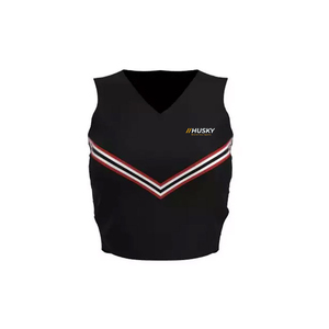 Tenues de cheerleading personnalisées HUSKY SPORTSWEAR pour filles et adultes, avec logo frontal imprimé par transfert thermique, couleurs variées pour les équipes et les compétitions. - Product Image 2