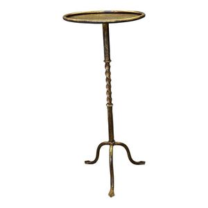 Table d'appoint en métal fantaisie avec une forme unique et une construction robuste, idéale pour les intérieurs contemporains et industriels - Product Image 4
