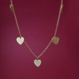 Wholesale Fashion Gold Plating Heart Chain <b>Necklace</b> for Women's Trendy Fashion <b>Necklace</b> for Women <b>Statement</b> Heart Jewelry Gift - Product Image 2