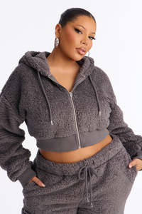 Women Fuzzy Fleece Hoodie <b>Set</b> Casual Y2K Streetwear Lounge Wear OEM ODM Manufacturer USA Market - Product Image 6