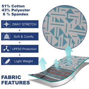 Heavy Duty Mens Surf Shorts Reinforced Stitching For Durability Quick Dry Fabric Boardshorts With Secure Zipper Pocket For <b>Keys</b> - Product Image 5