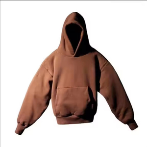 High Quality <b>100</b>% Cotton Autumn Thicker Double Layer Blank Oversized Streetwear Pullover Hoodies Factory Price Hoodie Supplier - Product Image 4