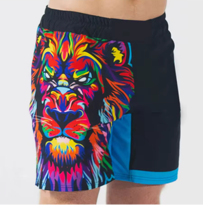 Pantalones Cortos de MMA con Logotipo Personalizado de Alta Calidad – Tela Elástica Resistente a Desgarros, Absorbe la Humedad, Transpirable, de Secado Rápido para Luchadores Masculinos - Product Image 5