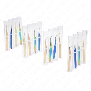 High Quality Rainbow Stainless Steel Eyelash Tweezers Set <b>Precision</b> <b>Tools</b> for Eyelash Extensions & Makeup Application - Product Image 5