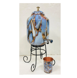 Dispensador de agua de cobre de estilo vintage con tapa y grifo, muy vendido, para el hogar, hoteles, con beneficios para la salud, dispensador de agua potable. - Product Image 5