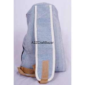 Sac à dos artisanal unisexe de taille moyenne en toile 100% coton, vintage, léger, 20L, pour affaires, quotidien, camping, natation, avec bandoulière arquée - Product Image 3