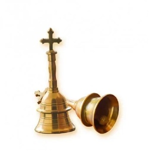 Campanas de Mano Tradicionales de Latón Hechas a Mano, Modernas, para Iglesia, Acabado Dorado, Forma Redonda, Adorno Decorativo, Tamaño Personalizado de Fábrica - Product Image 5