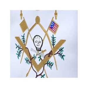 Delantal de masón maestro de la logia azul con la bandera de EE. UU. de George Washington, delantal bordado a máquina MAP-0065 - Product Image 6